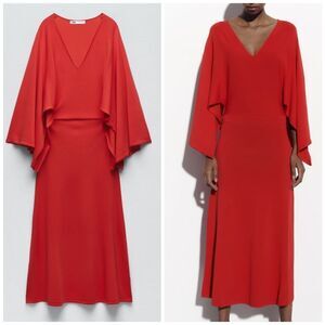 ZARA CAPE SLEEVE KNIT DRESS